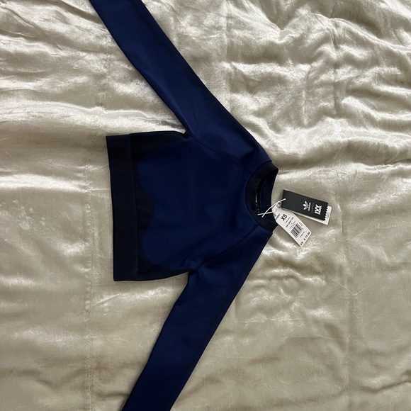 Long sleeve blue cropped top Adidas by IVY PARK - Picture 4 of 5